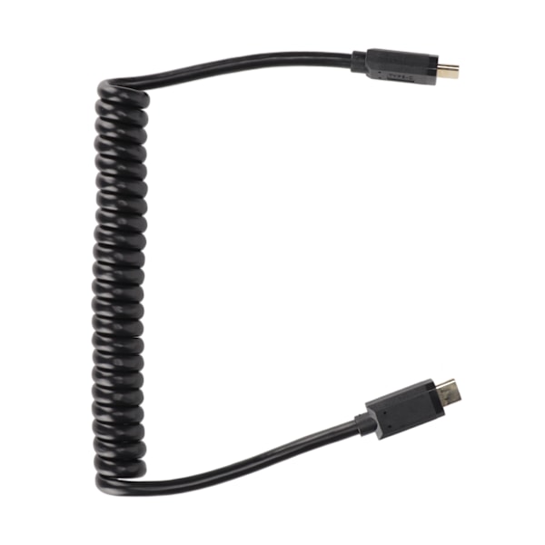 USB C-kabel USB C til USB C 14K 60hz 3A Hurtiglading 10Gbps 1,2m spiralfjærdesign USB C-strømkabel hann rett til hann rett kontakt
