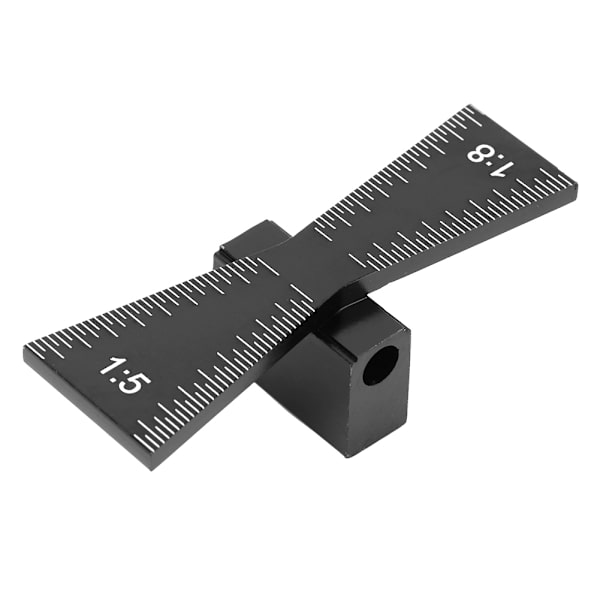 Puu-uramitta, höyhenliitoksen merkintätyökalu, asteikko 1:5/1:8