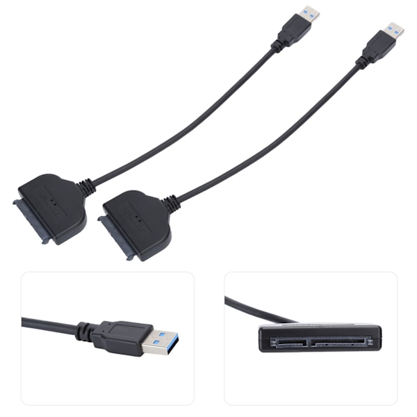 2st Portabel HDD Adapter USB 3.0 till SATA 2.5 Adapterkabel Stöd för Windows XP 32/64 Bit