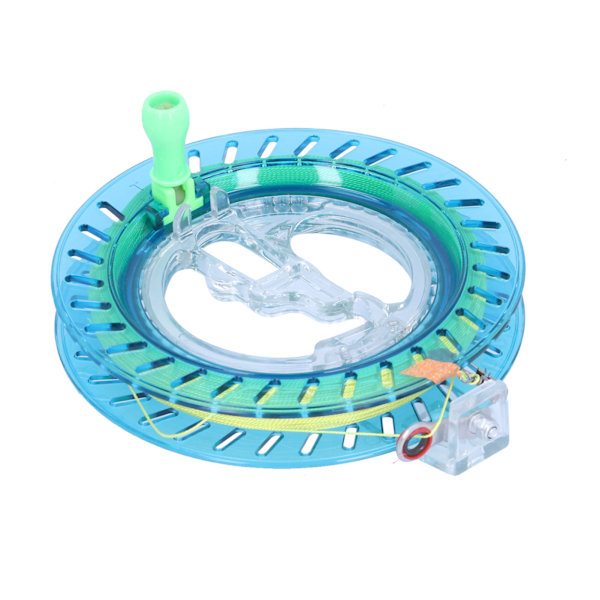 Utendørs drageflyvningsline Winder String Winding Håndtak Spole Grip 16CM Hjul med 100M Line
