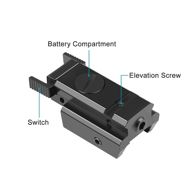 Mini Rød Punkt Laser Sikte for Rifle Hånd Luftpistol Laser Sikte Weaver Picatinny Rail