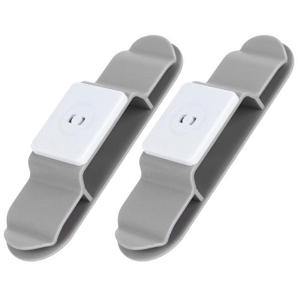 2 stk Kabelholder Clip Vægmounted Selvklæbende Stikkontakt Plug Organizer til Hjemmekontor