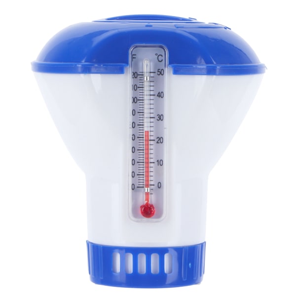 5-tommers flytende bassengkjemikaliedispenser med termometer flytende klor-dispenser