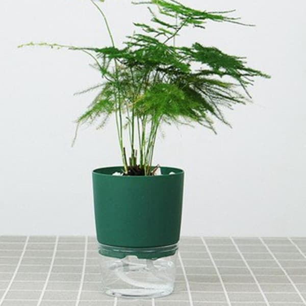 Automatic Watering Flower Pot Water Compatible with Storage Basin Home Plant Tool Green
