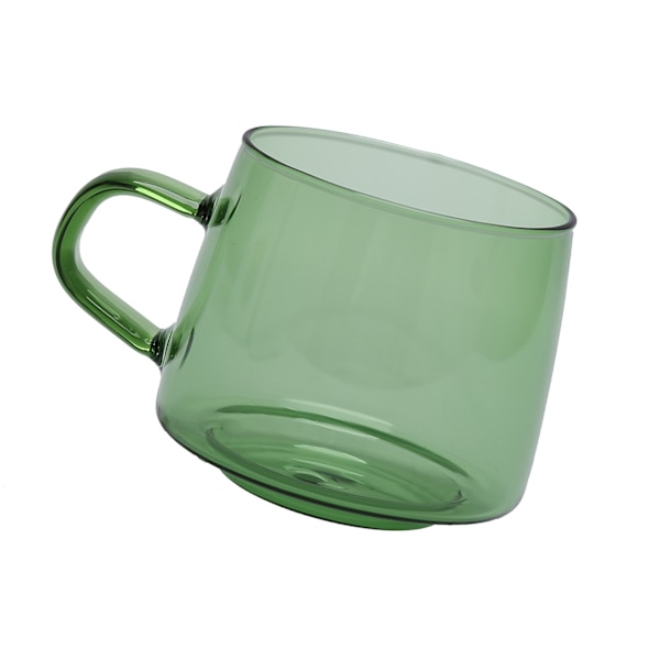 350 ml lasikahvikuppi Kristall kahvimuki kahvalla, korkea lämpötilan kestävyys kotiin ja CafeGreen