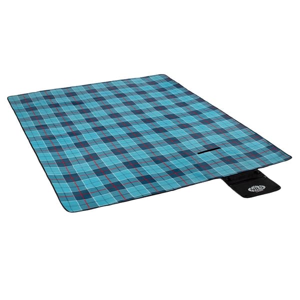 Blårutig picknickmatta, 250x200 cm, PE Alu 1200
