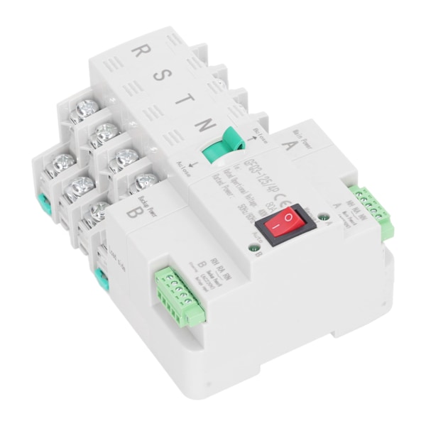 Dual Power Automatisk överföringsbrytare 4P Millisecond Snabbväxling Timing Controller Din Rail Installation AC400V 80A