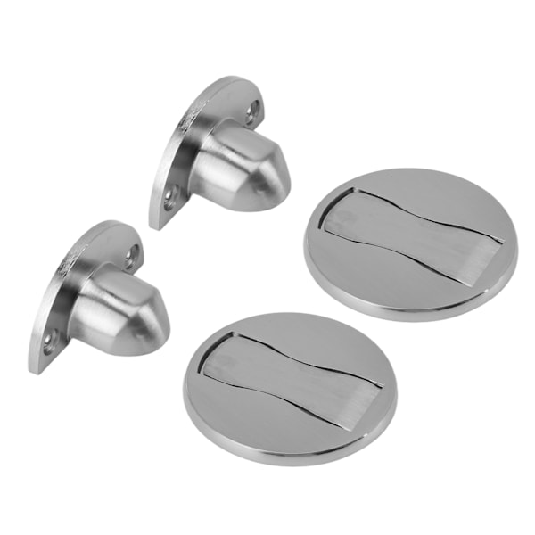 2 stk gulv dørstoppere sinklegering Rustfri sterk magnet Enkel magnetisk dørstopp for soverom baderom 3 til 20 mm mellomrom
