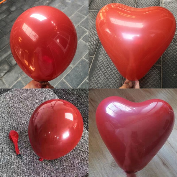 Granateplerøde lateksballonger, 10 tommers enkeltlags granateplerøde ballonger (en pakke med 100 stk)