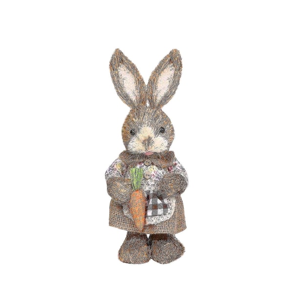 Påske Simulering Bunny Hjem Hage Bunny Decoration Creative Straw Bunny