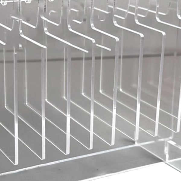 Negle Hanger Display Stativ Akryl Hængende Transparent Organizer Negleprøve Display Stativ med 10 stk Hanger L