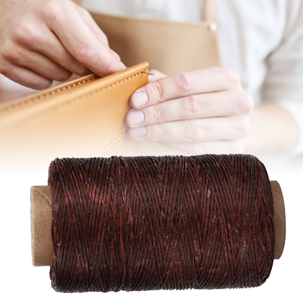 150D 820,2 ft vaxad tråd Handgjord platt sömnadssöm Tillbehör för gör-det-själv-läder CraftDark Coffee