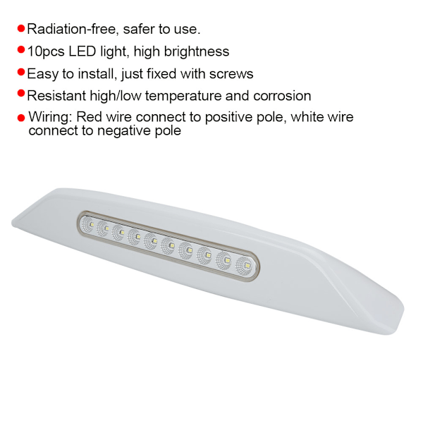 12V 3W 10LED Spotlight Vandtæt Støvbestandig Belysningslampe til Bil Markise RV Yacht