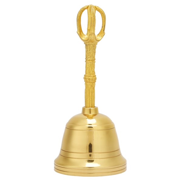 Populär Pure Brass Hand Bell Buddhist Bell Feng Shui Taoist Instrument 4,5 Inch Rattle