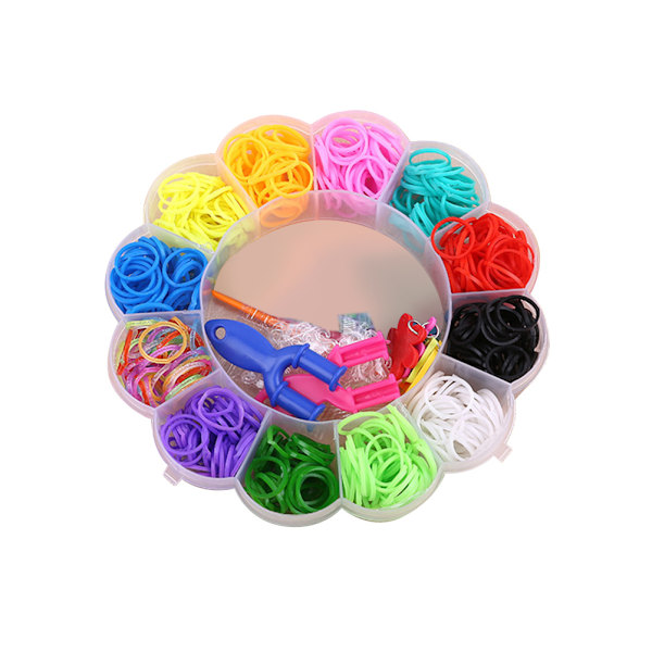 Rainbow gummibandskit Gör-det-själv-armbandstillverkningssats Gör-det-själv-pysselverktyg för barn, barn och vuxna