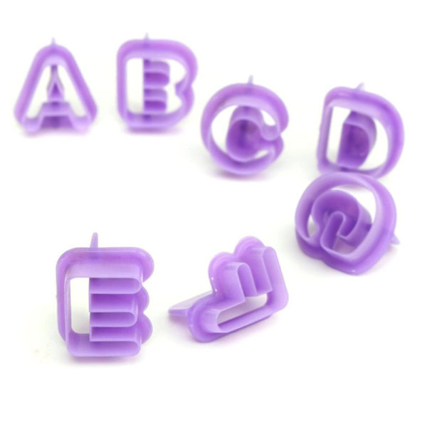 40 stk tall Alfabetiske kake-sjablonger Semiotiske matkvalitets Plast Cake Topper Dekorative fyllinger for hjemmebaking