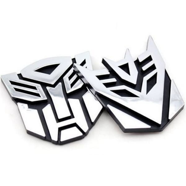 3D Logo Protector Autobot Transformers Tunnus Merkki Grafiikka De Hopea[NX] Silver 8.5×8.5×0.5CM