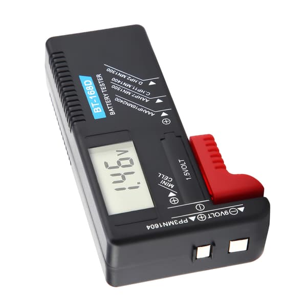 【NX】Universal Digital LCD AA/AAA/C/D/9V/1,5V Knappcellebatteri Volt Tester BT-168D