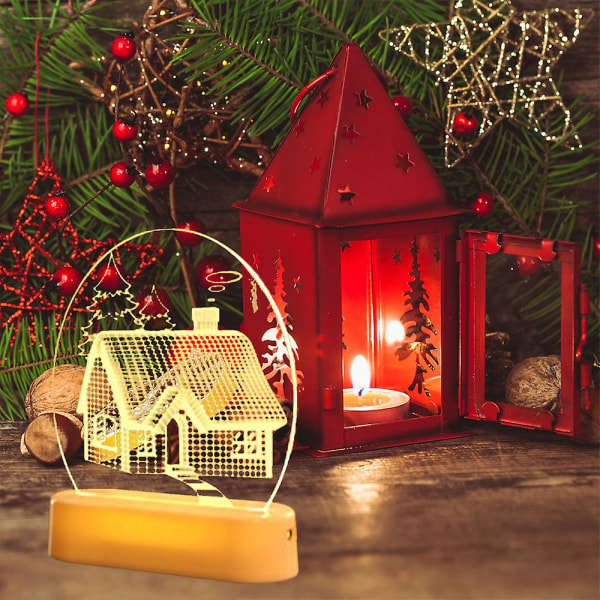 Akryl julelys, dekorative lys, feriedekorasjoner, egnet for hjemmefestdekorasjon