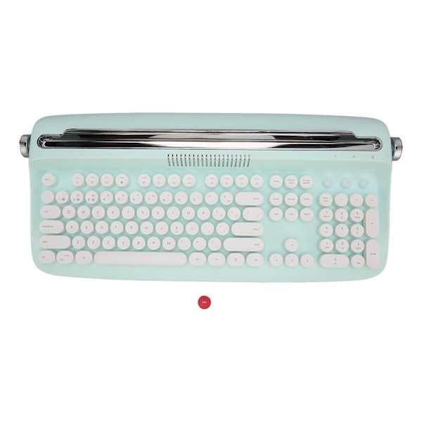 Trådlös skrivmaskin Tangentbord Retro Style 104 tangenter BT5.0 Integrerat stativ Tablet Tangentbord för Smart Phone Laptop Grön
