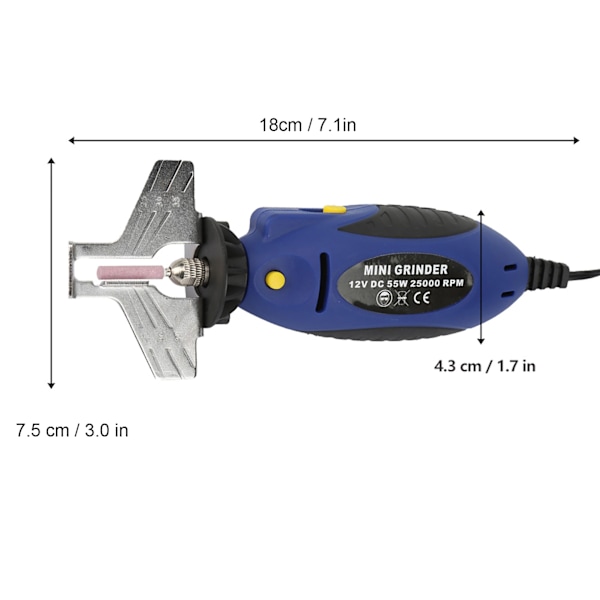 12V Elektrisk håndholdt motorsagssliper Mini-kjedesagssliper Utendørs slipemaskiner