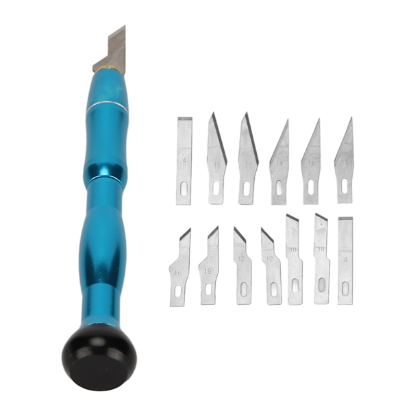 15 stk hobbyknivsett multifunksjonelt ergonomisk rustfritt stål håndsnidding håndverkskniv for trebearbeiding
