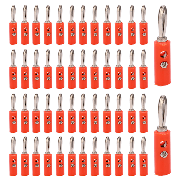 Bananplugg JT‑002 4mm Ny type Bananplugg Lod gratis ledninger Læringsinstrumentkontakt Rød