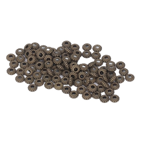 100 stk Antik Bronze Spacer Perler 3 mm Huldiameter DIY Håndværk Zink Legering Spacer Perler til Vedhæng Smykker