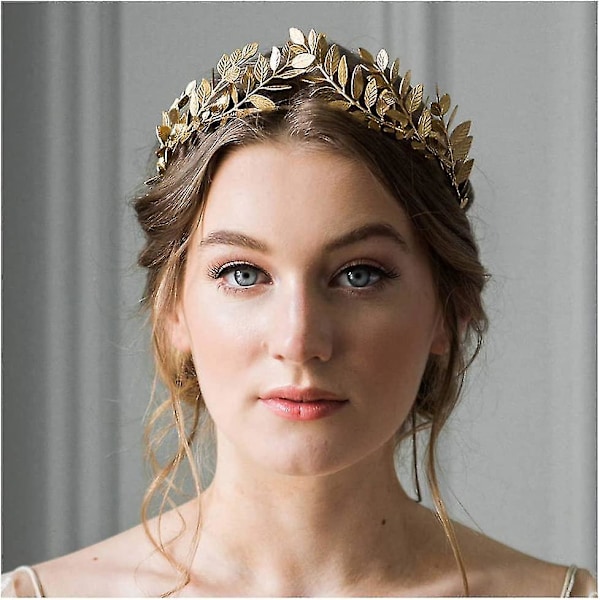 Kultaisen Lehden Hääpannu - Elegantti Lehtivine Tiara Hääjuhlaan