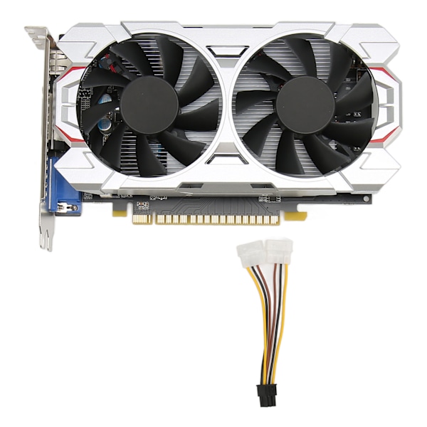 Gaming Grafikkort 4K HD-utgång GDDR5 128BIT Dual Fans 1072MHZ 5400MHZ Grafikkort för stationära datorer GTX750TI 4GB