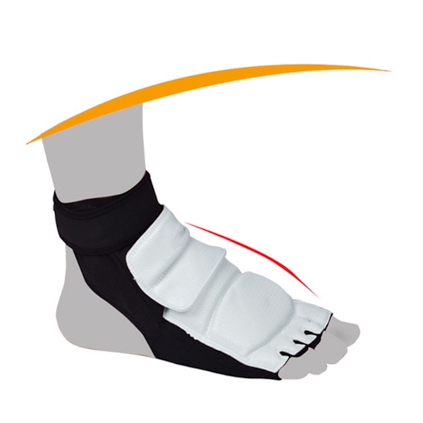 1 par Taekwondo Fotskydd Andas Bekväm Halkbeständig Karateboxning Sparring Fotskydd för träning Svartvit färgblockering XL 38-39