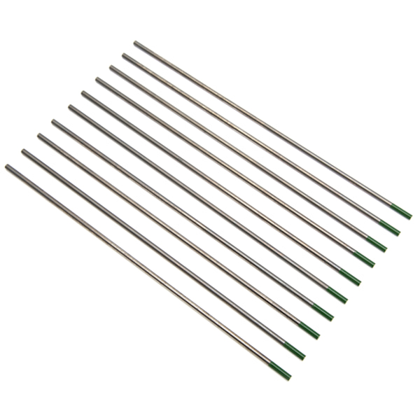 10 stk TIG Wolfram Elektrode WP Grøn Spids Nåle Svejs Tilbehør 2,4 x 150 mm