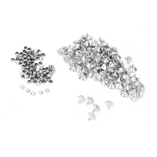 Kangaskristalli Rapid Nitit 12mm Pisteet Studs Kannen DIY Nahkatyö Käsityökoristeluun (Kulta)