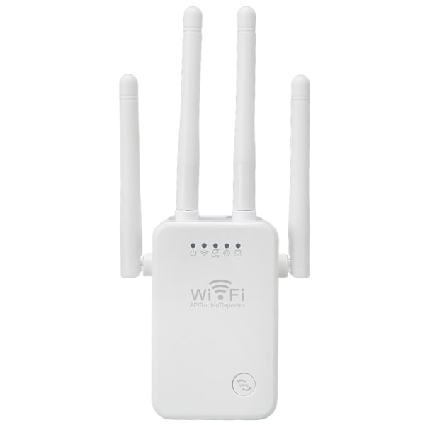 WiFi-forlænger 4 antenner 3 tilstande Plug and Play WiFi-signalforstærker til hotellejlighed hjem 100‑240V EU-stik