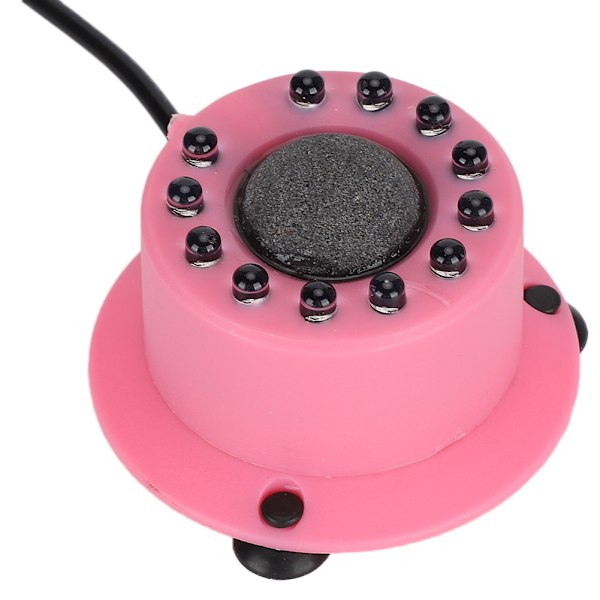 Plastik Rosa Akvarium Fuldtætning LED Farverig Nedsænkelig Boblelys Fiskekummer Belysning Dekoration Ornament 100-240V US Stik