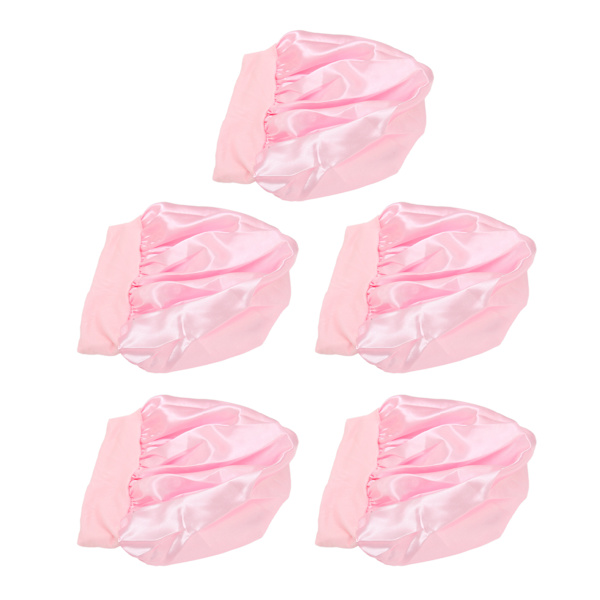 5 st Nattsömn huvudbonad hatt Förhindra håravfall Andas silke satin hårinpackningsskydd