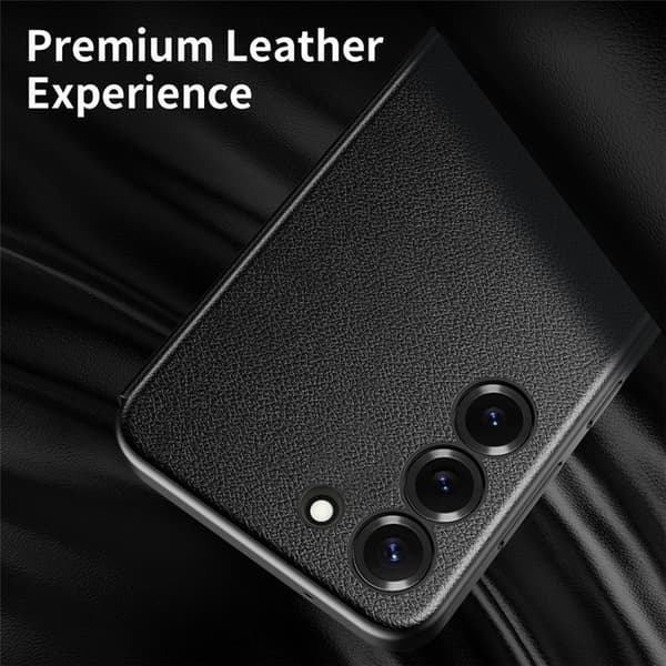 【NX】Mobildeksel kompatibelt med Galaxy S25 Smart View Window Lær - Grå Grå 104
