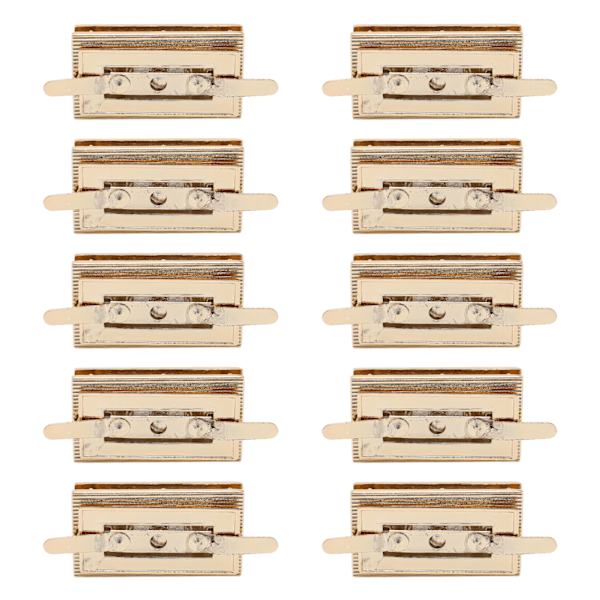 10 sæt drejelås spænde Klassisk design høj hårdhed håndtaske lås til gør-det-selv-bagage håndtasker