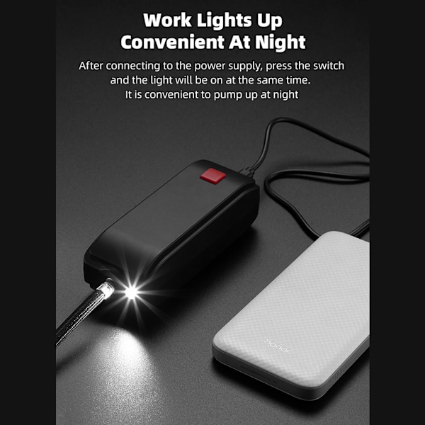 Mini sähköinen ilmapumppu Kannettava ilmakompressori Power Bank Langaton rengaspumppu maastopyörälle