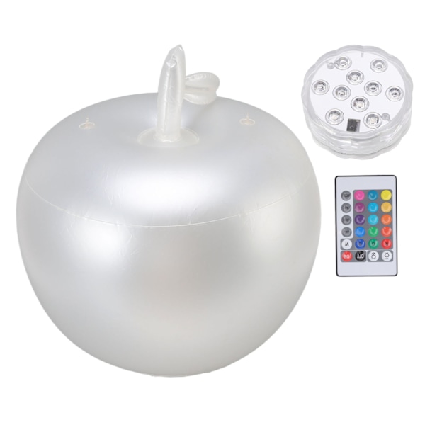 Oppblåsbar Apple LED Lysende Ball PVC LED Glødende Baller 16 Farger Endre Fjernkontroll Lys for Utendørsfest Dekorasjon