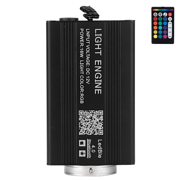 16W fiberoptisk ljus RGBW fjärrbelysning för Bluetooth APP-kontroll 0,75 mm x 2 m KTV Bar DecorUS-kontakt 100‑240V
