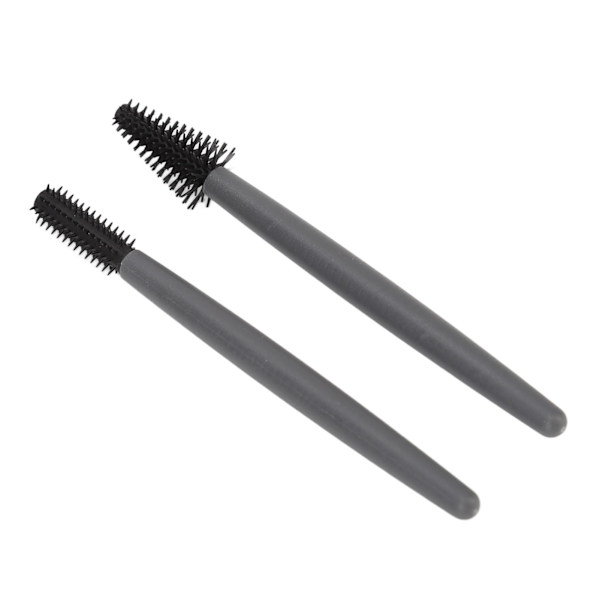 Øjenvippebørstesæt Blød elastisk silikone Genanvendelig Vaskbar Støvbestandig æske Bærbar makeupbørste til hjemmet grå