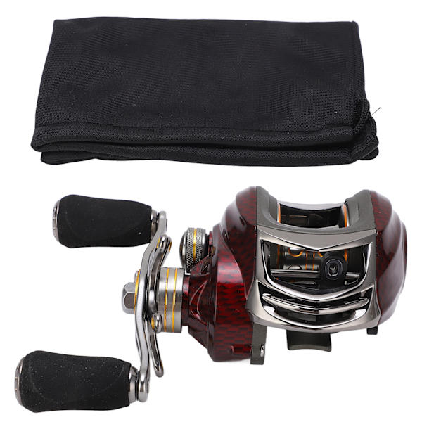 Baitcasting-kela Metal Dual Brake Baitcast Kalastuskelan Magneettinen jarrujärjestelmä kalastusvavan Oikean käden kela