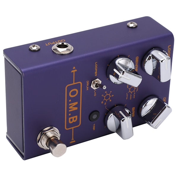 Guitar Effektpedal O.M.B Looper Trommemaskine 2 i 1 Justerbart Instrumenttilbehør