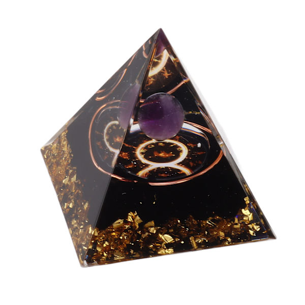 5 cm Orgonitpyramid för positiv energiläkning Kristallpyramidmeditation Orgonitpyramider Chakra Zodiac Energy Generator Oxen