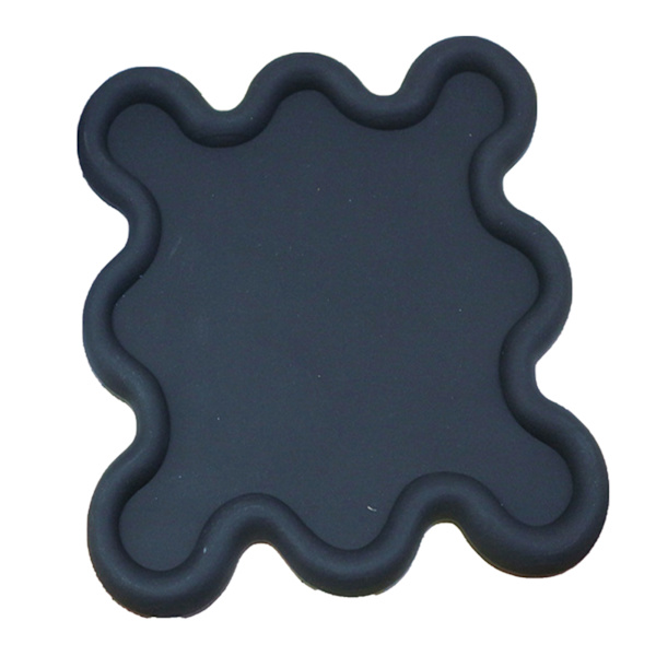 PVC Blød Gummi Underlag Varmeisolering Kop Mad Hjem Køkken Innovativ Kop Skål Pad Sort
