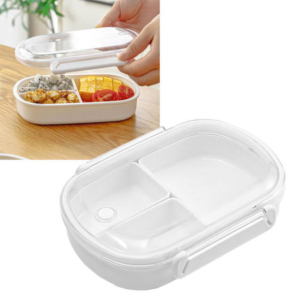 Bentoboks 490ml 3 rom Lekkasikker Avtakbar Robust ABS Mikrobølgeovnsikker Barn Lunchboks for Kontor Skole Hjem