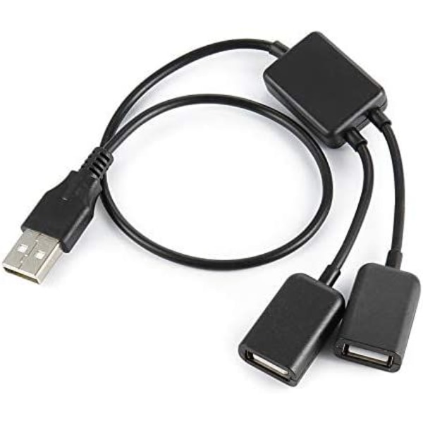 CY USB 2.0 Dual Ports Hub Kabelbuss power för bärbar Macbook PC och mus