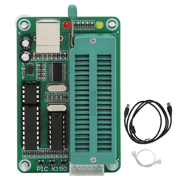 PIC K150 Mikrokontroller USB-programmer med 40-pins DIP-programmeringskontakt, programmerer direkte 8-pins til 40-pins DIP-brikker