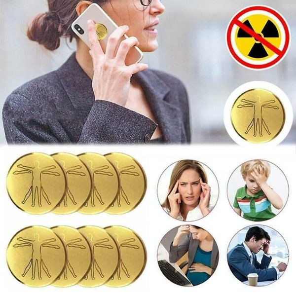 Paket med 10 Strålskyddande Mobiltelefonklistermärken Strålningsskyddande klistermärken